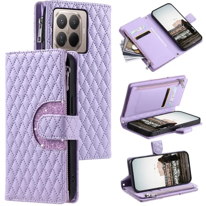 Housse Xiaomi 17T matelassée zippée porte-cartes dragonne