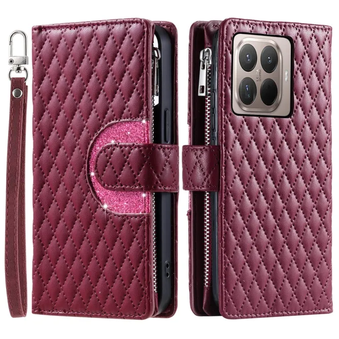 Housse Xiaomi 17T matelassée zippée porte-cartes dragonne