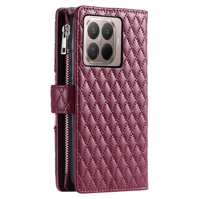 Housse Xiaomi 17T matelassée zippée porte-cartes dragonne