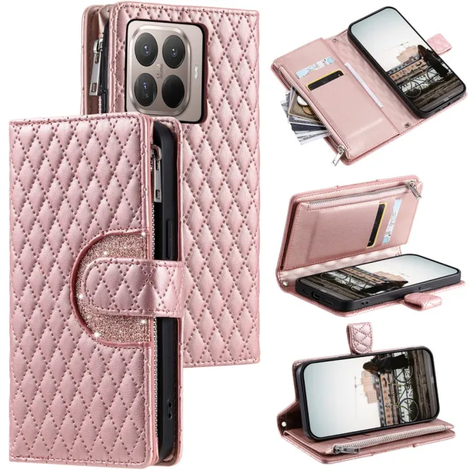 Housse Xiaomi 17T matelassée zippée porte-cartes dragonne