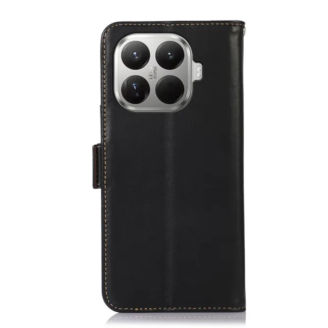 Housse Xiaomi 17T Cuir Véritable RFID Porte-Cartes