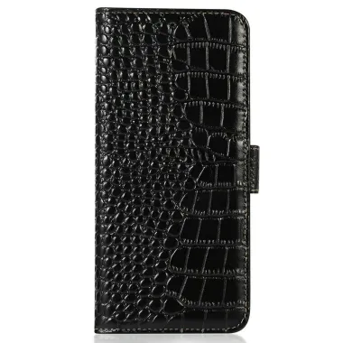 Housse Xiaomi 17T cuir véritable aspect croco