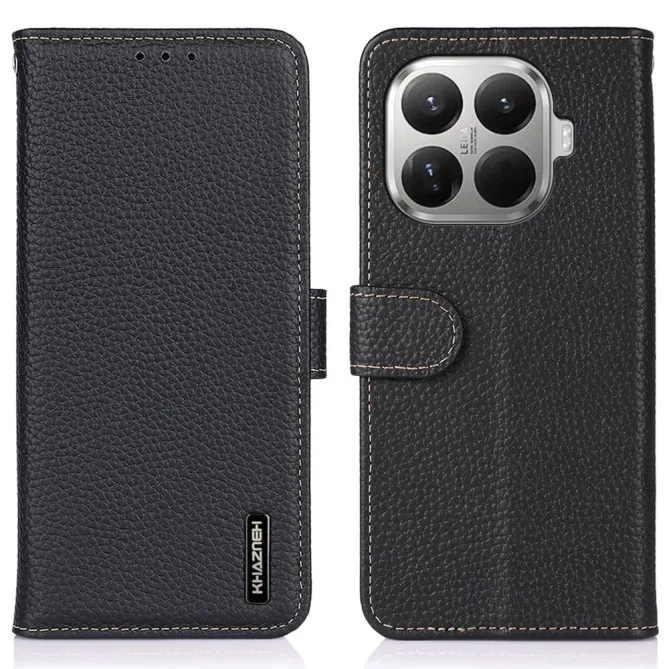 Housse Xiaomi 17T Cuir Grainé First Litchi Véritable