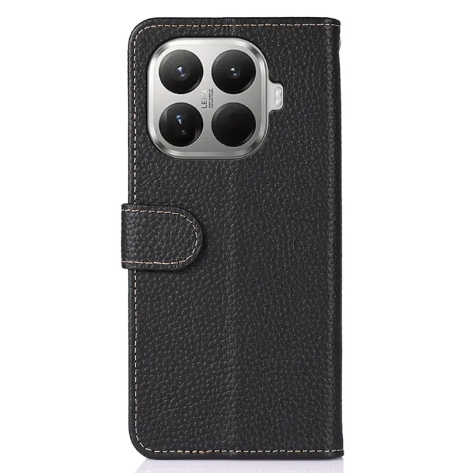 Housse Xiaomi 17T Cuir Grainé First Litchi Véritable