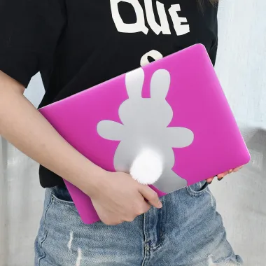 Coque MacBook Neo 13 pouces Lapin Rose