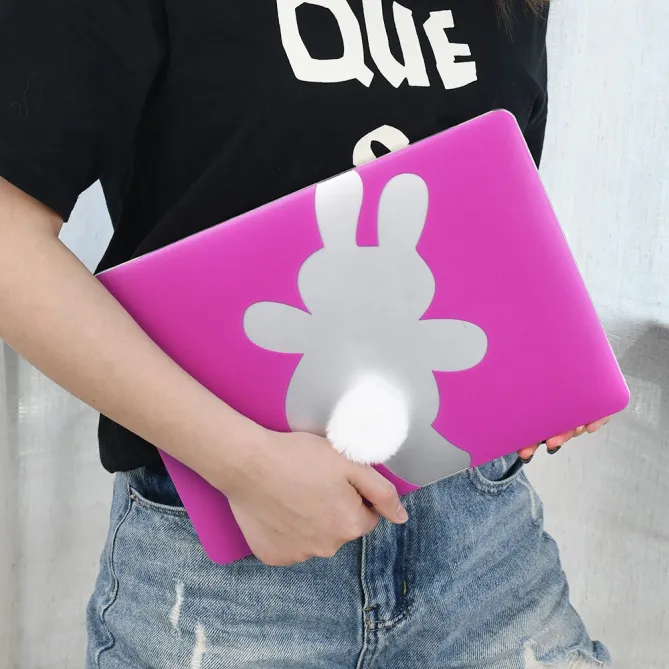 Coque MacBook Neo 13 pouces Lapin Rose