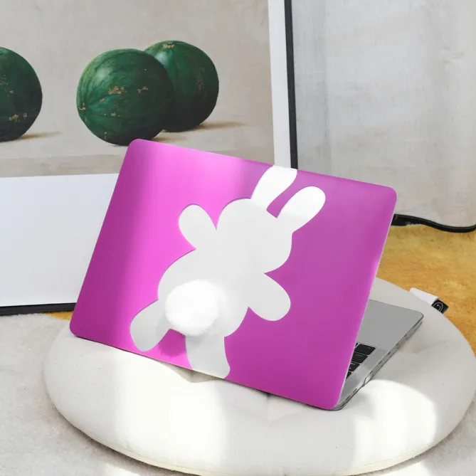 Coque MacBook Neo 13 pouces Lapin Rose