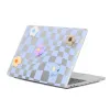 Coque MacBook Neo 13 pouces Damier Fleurs Tricot
