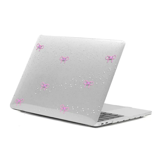 Coque MacBook Neo 13 pouces Nœuds Strass Paillettes