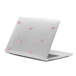 Coque MacBook Neo 13 pouces Nœuds Strass Paillettes