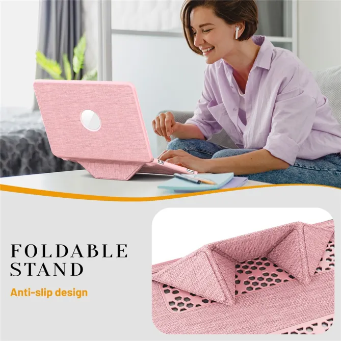Coque MacBook Neo 13 pouces Tissu Premium Béquille