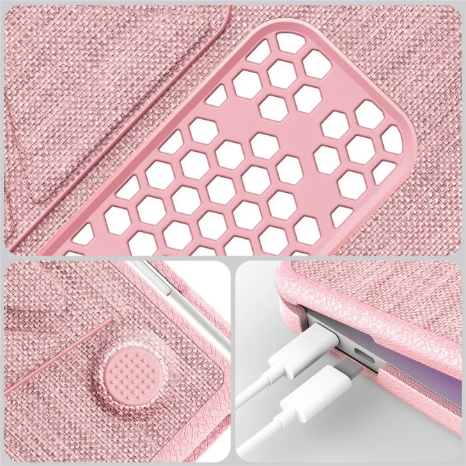 Coque MacBook Neo 13 pouces Tissu Premium Béquille