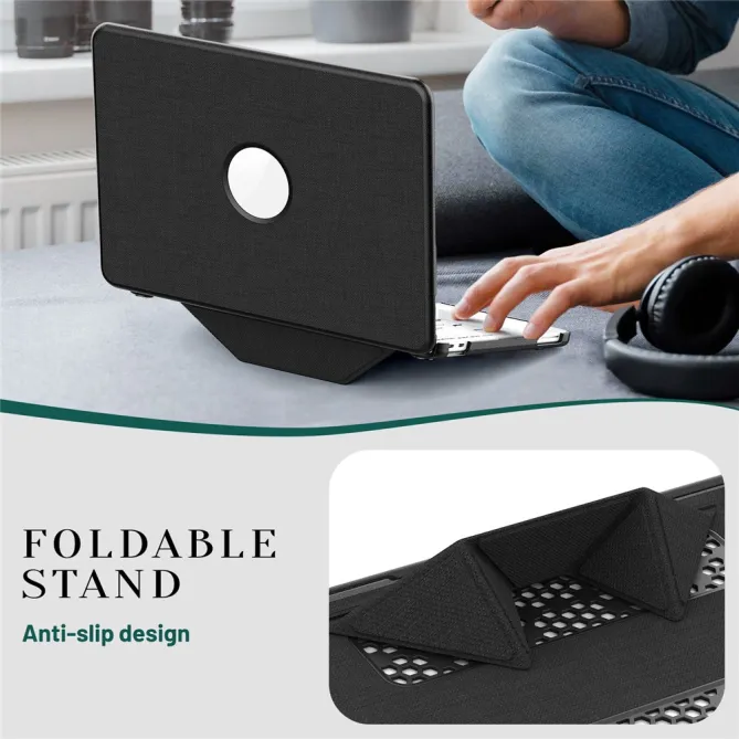 Coque MacBook Neo 13 pouces Tissu Premium Béquille