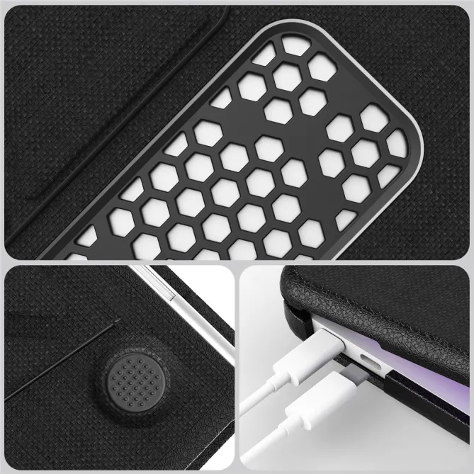 Coque MacBook Neo 13 pouces Tissu Premium Béquille