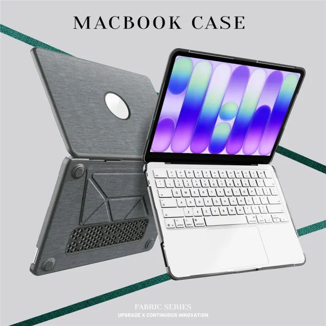 Coque MacBook Neo 13 pouces Tissu Premium Béquille