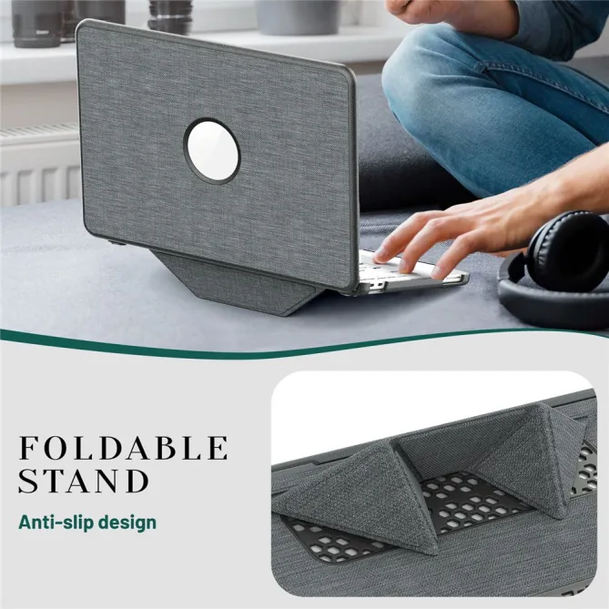 Coque MacBook Neo 13 pouces Tissu Premium Béquille