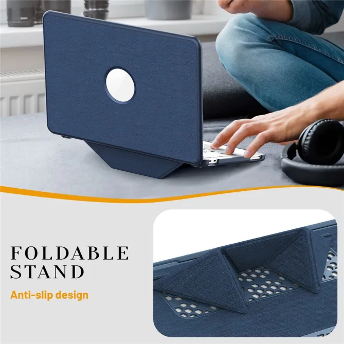 Coque MacBook Neo 13 pouces Tissu Premium Béquille
