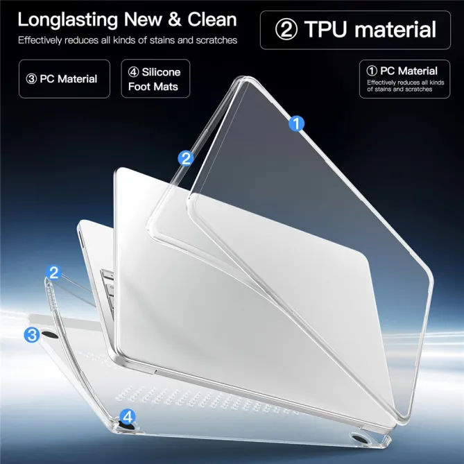 Coque MacBook Neo 13 pouces Crystal Dual Shield