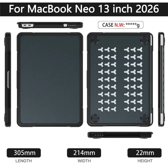 Coque MacBook Neo 13 pouces Fortress Triple Couche