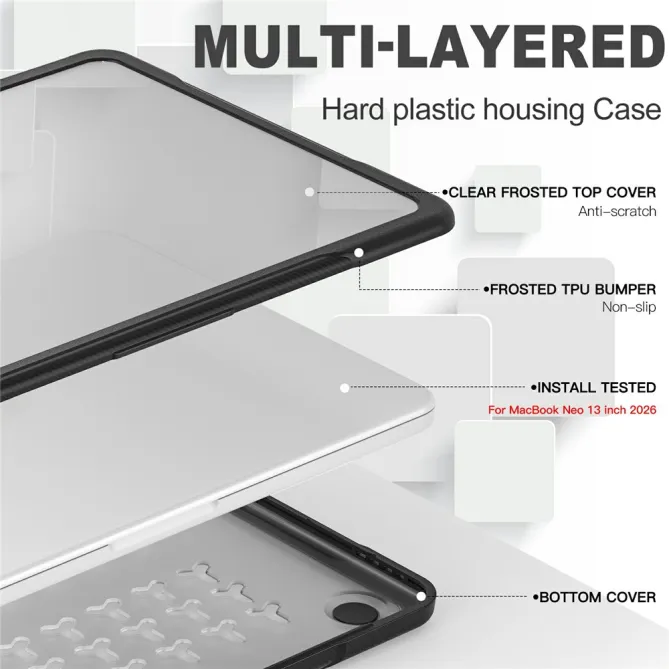 Coque MacBook Neo 13 pouces Fortress Triple Couche