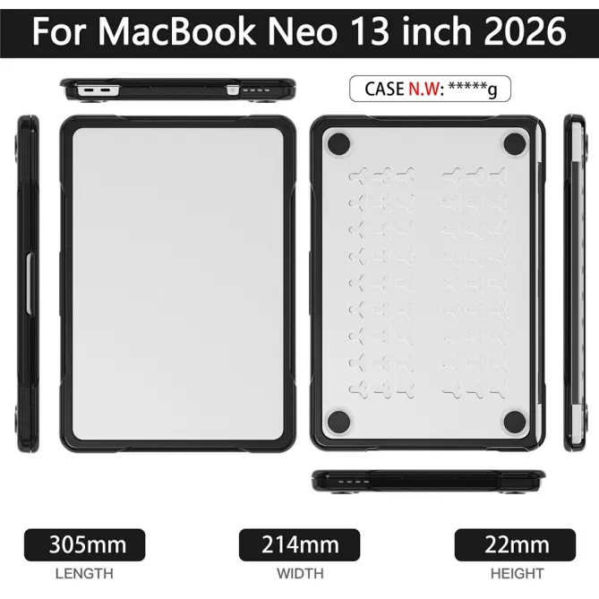 Coque MacBook Neo 13 pouces Fortress Triple Couche