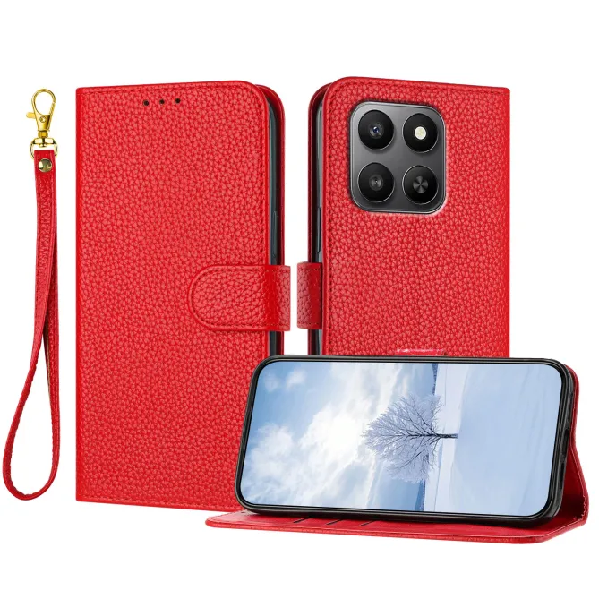 Housse Honor 600 Smart Simili Cuir Grain Litchi avec Dragonne