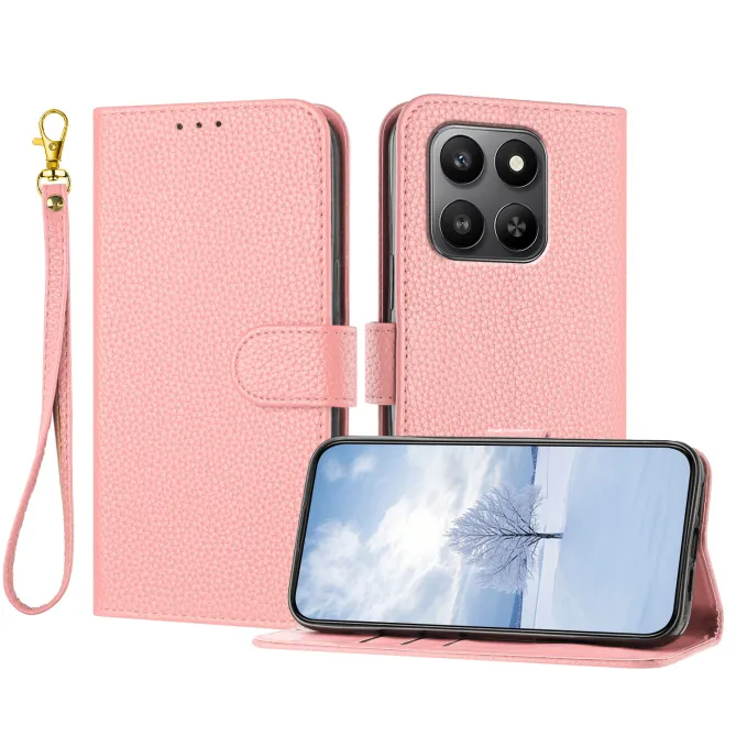 Housse Honor 600 Smart Simili Cuir Grain Litchi avec Dragonne