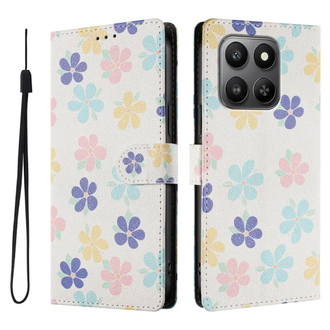 Housse Honor 600 Smart Fleurs Multicolores avec Dragonne