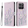Housse Honor 600 Smart Motif Lavande avec Dragonne