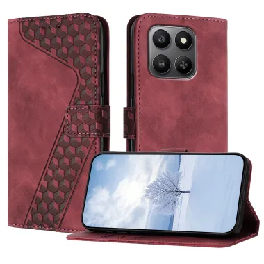 Housse Honor 600 Smart simili cuir géométrique relief