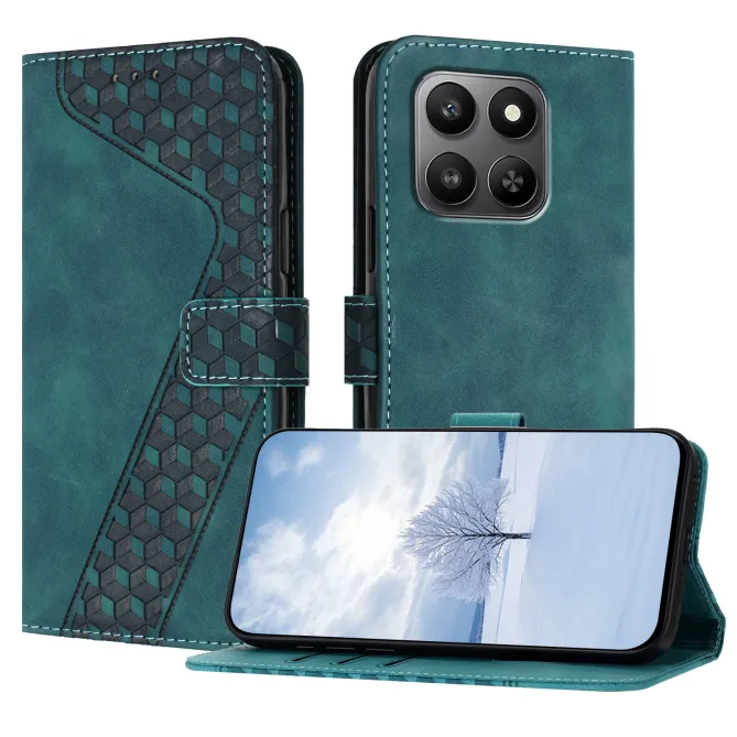 Housse Honor 600 Smart simili cuir géométrique relief
