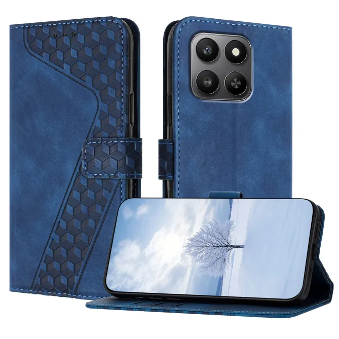 Housse Honor 600 Smart simili cuir géométrique relief