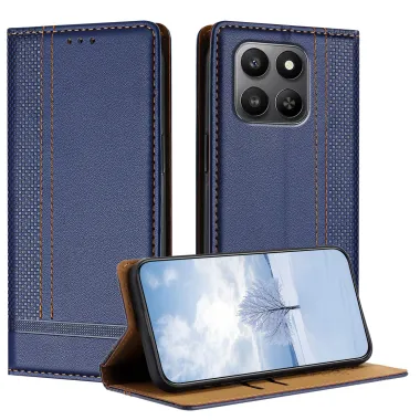 Flip Cover Honor 600 Smart Lignes Structurées avec Porte-Cartes