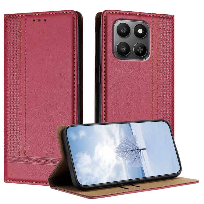 Flip Cover Honor 600 Smart Lignes Structurées avec Porte-Cartes