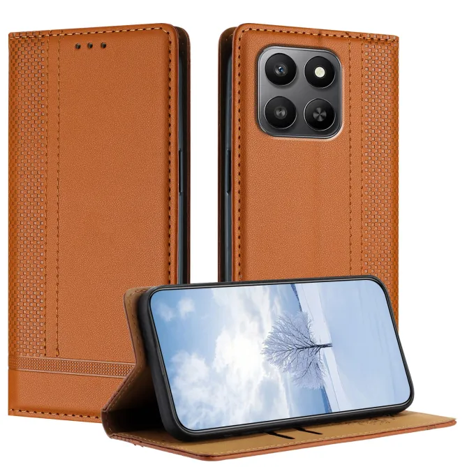 Flip Cover Honor 600 Smart Lignes Structurées avec Porte-Cartes