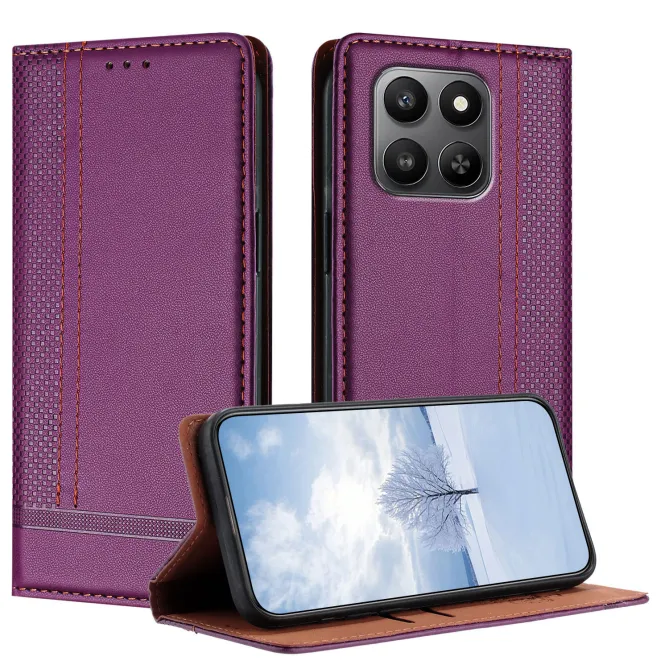 Flip Cover Honor 600 Smart Lignes Structurées avec Porte-Cartes