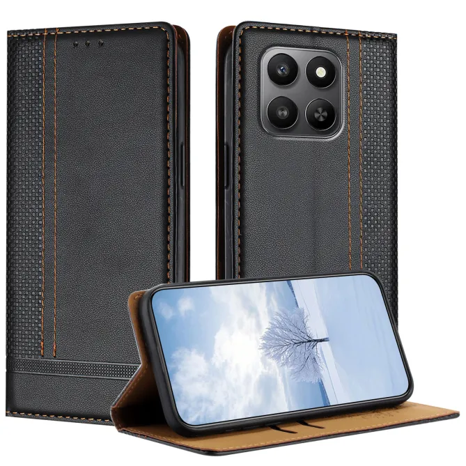 Flip Cover Honor 600 Smart Lignes Structurées avec Porte-Cartes