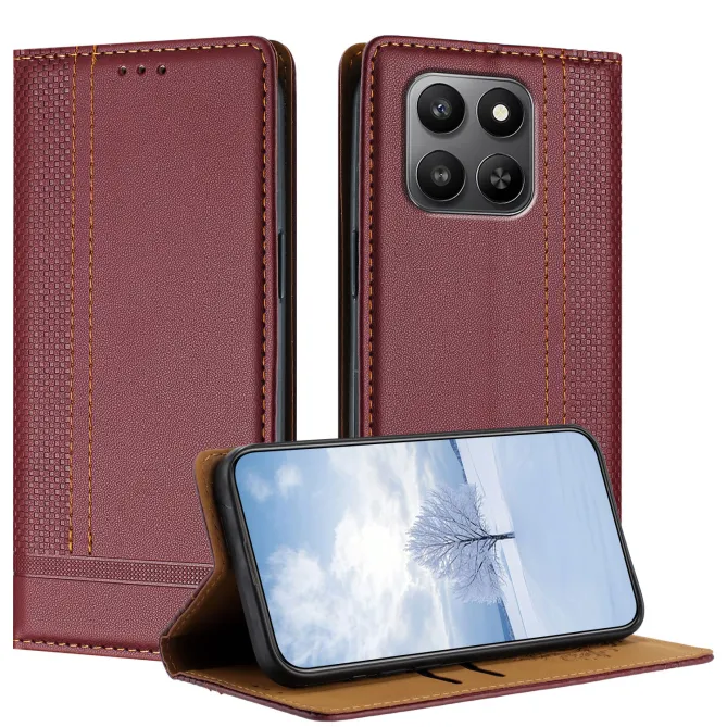 Flip Cover Honor 600 Smart Lignes Structurées avec Porte-Cartes
