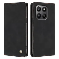 Housse rabat Honor 600 Smart simili cuir suédé anti-RFID