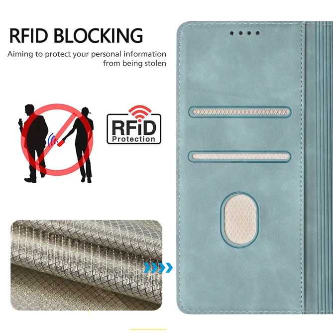 Housse rabat Honor 600 Smart simili cuir suédé anti-RFID