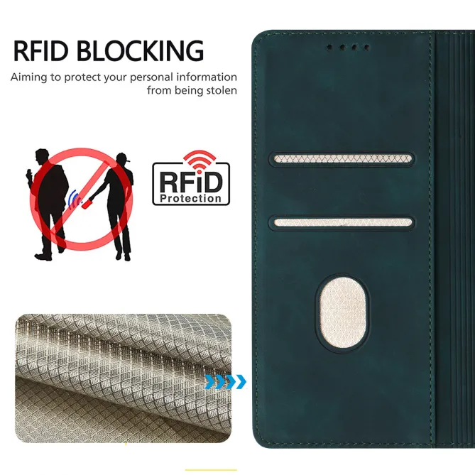 Housse rabat Honor 600 Smart simili cuir suédé anti-RFID