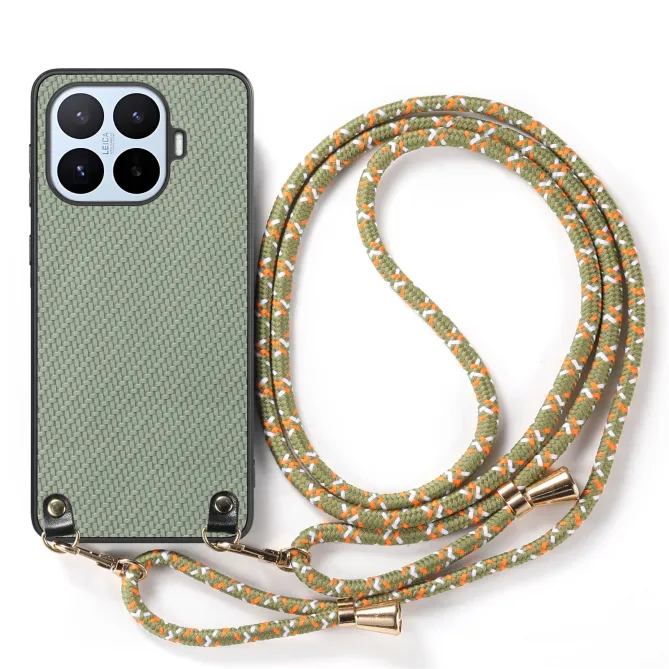 Coque Xiaomi 17T Pro Texture Fibre de Carbone Cordon Ajustable