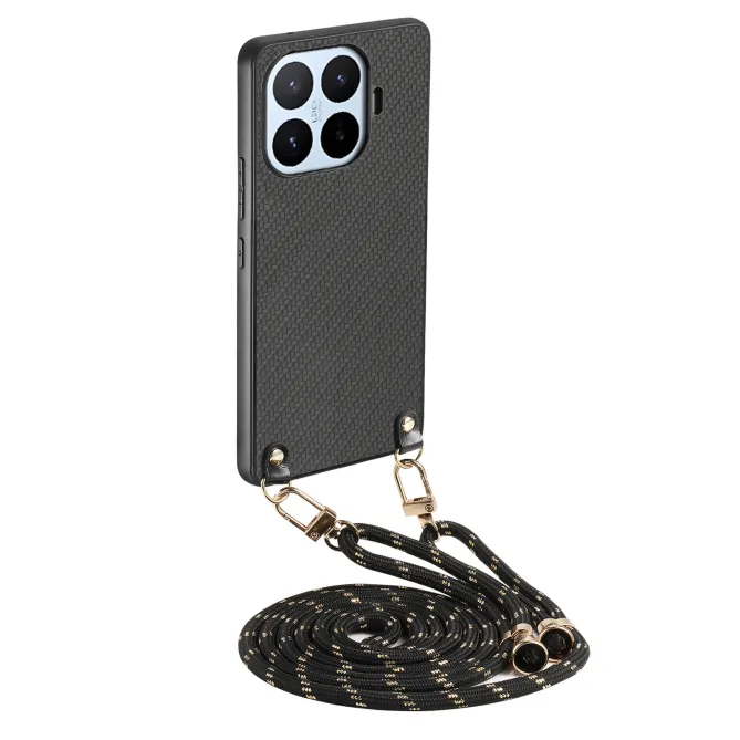 Coque Xiaomi 17T Pro Texture Fibre de Carbone Cordon Ajustable