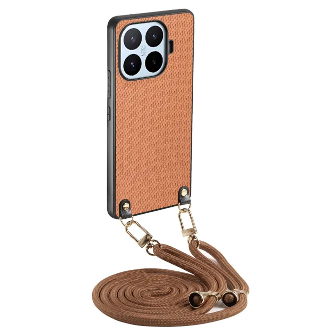 Coque Xiaomi 17T Pro Texture Fibre de Carbone Cordon Ajustable