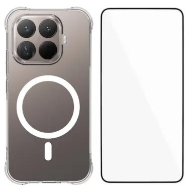 Coque Xiaomi 17T Pro Magnétique Transparente avec Film Écran Verre Trempé