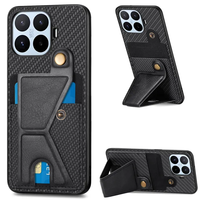Coque Xiaomi 17T Pro Fibre de Carbone Support en K Porte-Carte