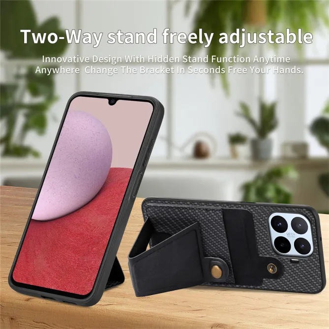 Coque Xiaomi 17T Pro Fibre de Carbone Support en K Porte-Carte
