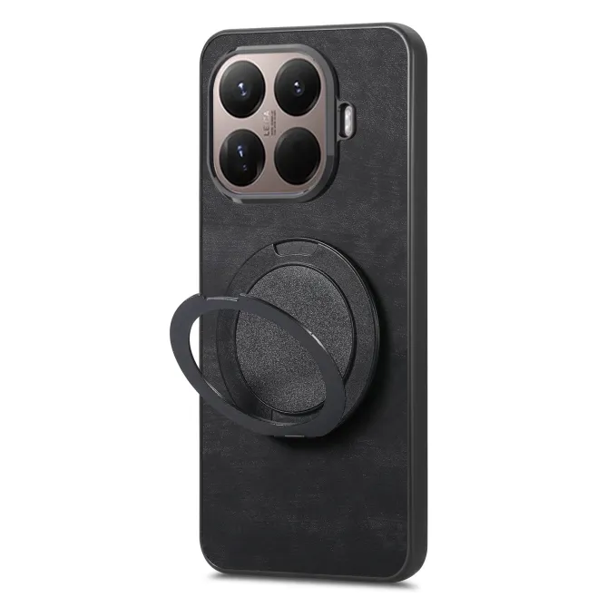 Coque Xiaomi 17T Pro Simili Cuir Rétro Anneau Rotatif