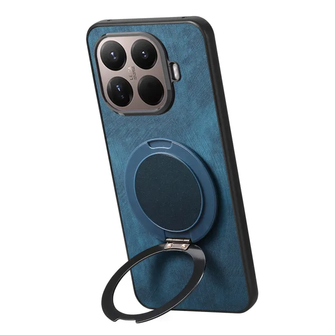 Coque Xiaomi 17T Pro Simili Cuir Rétro Anneau Rotatif