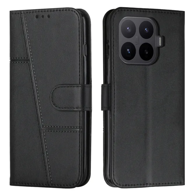 Housse Xiaomi 17T Pro Simili Cuir Lignes en Relief